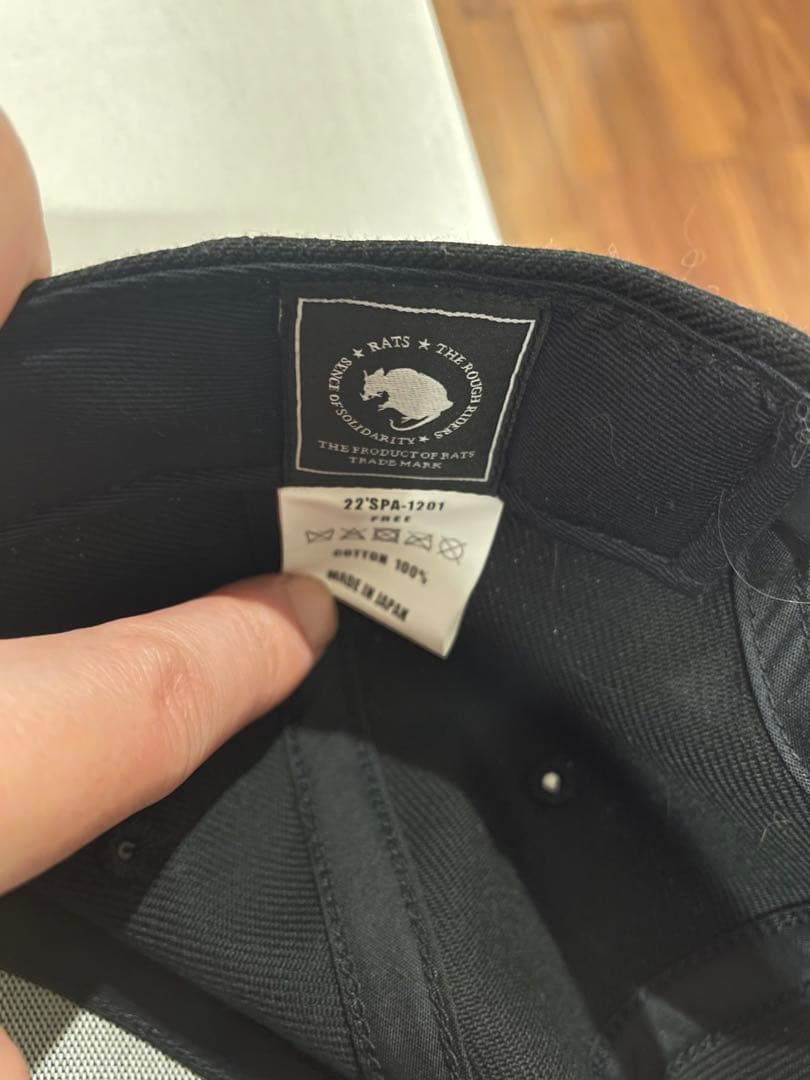 RATS EMBROIDERY CAP \"WAY OF LIFE\" ブラック