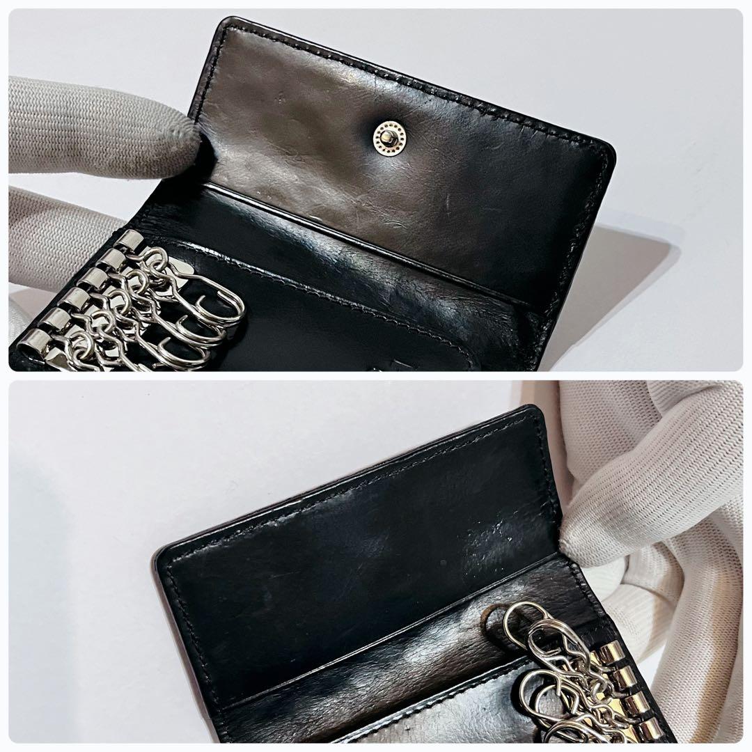 Vivienne Westwood オーブ 型押しレザー 5連キーケース 黒