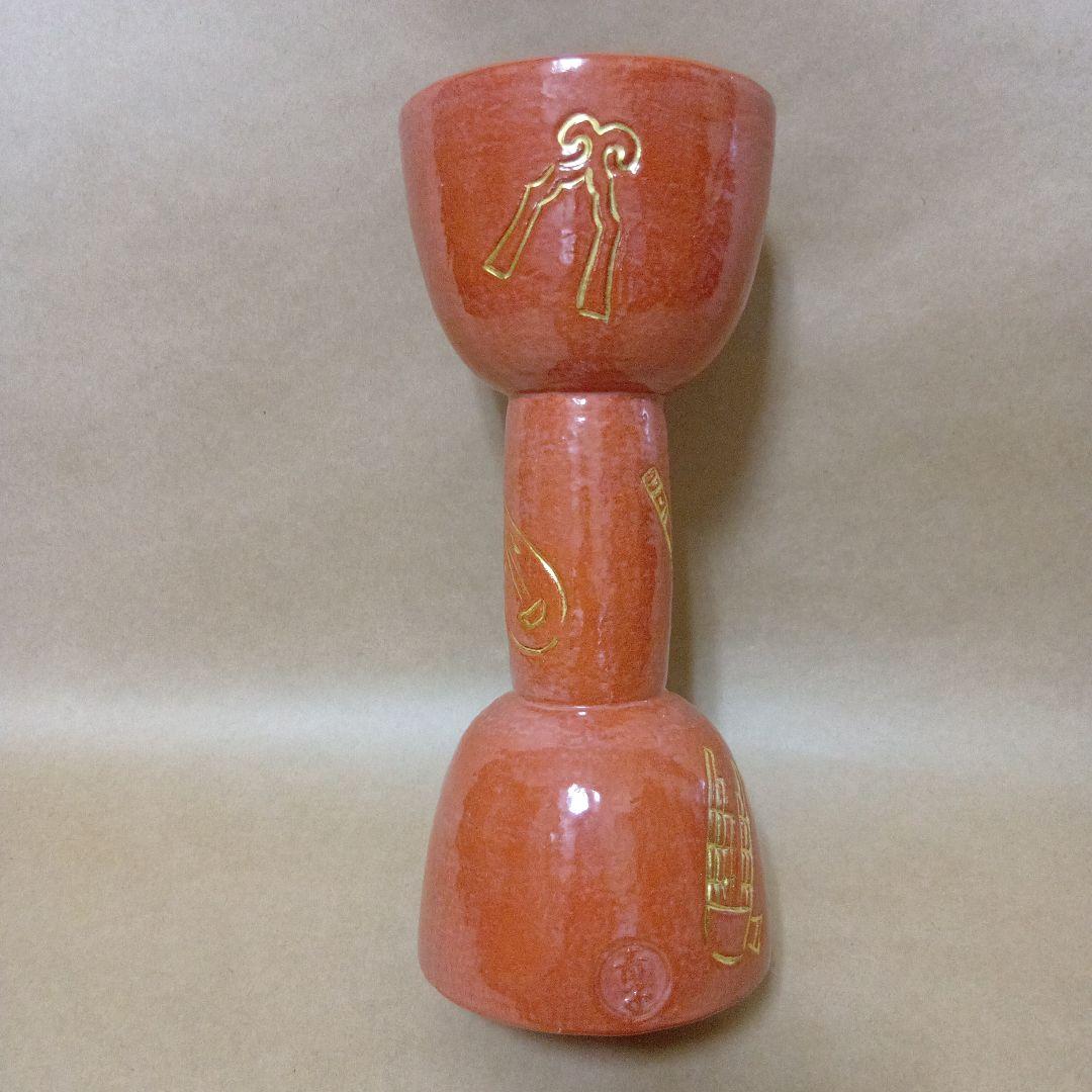 茶道具　赤鼓胴花入