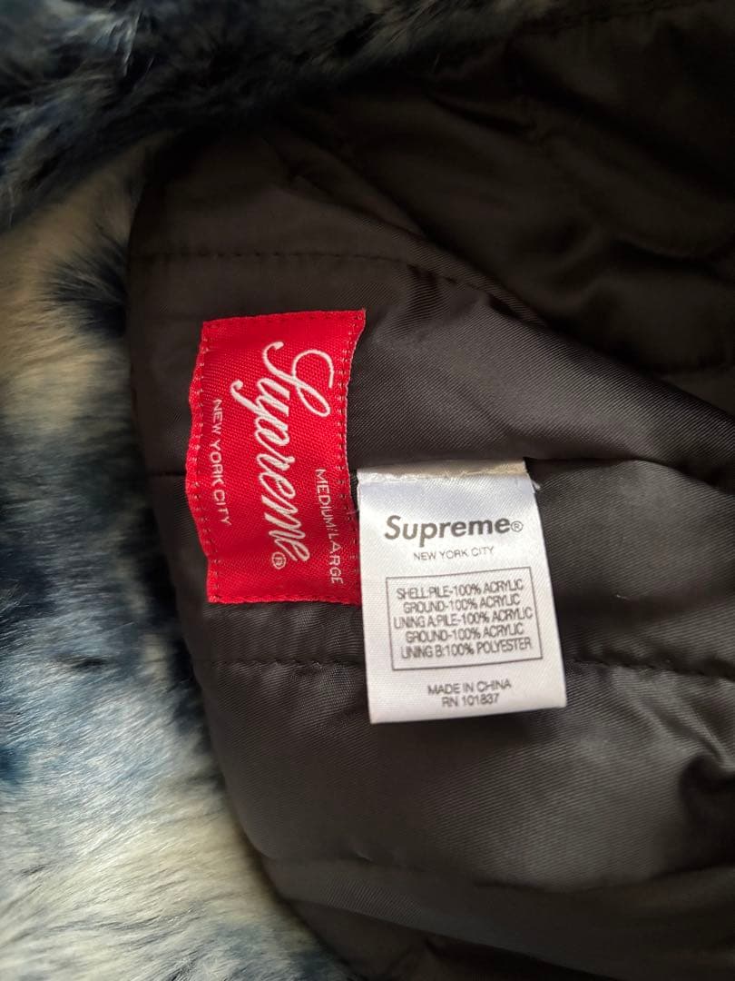 Supreme Faux FurTrooper BlueフライトキャップM/L