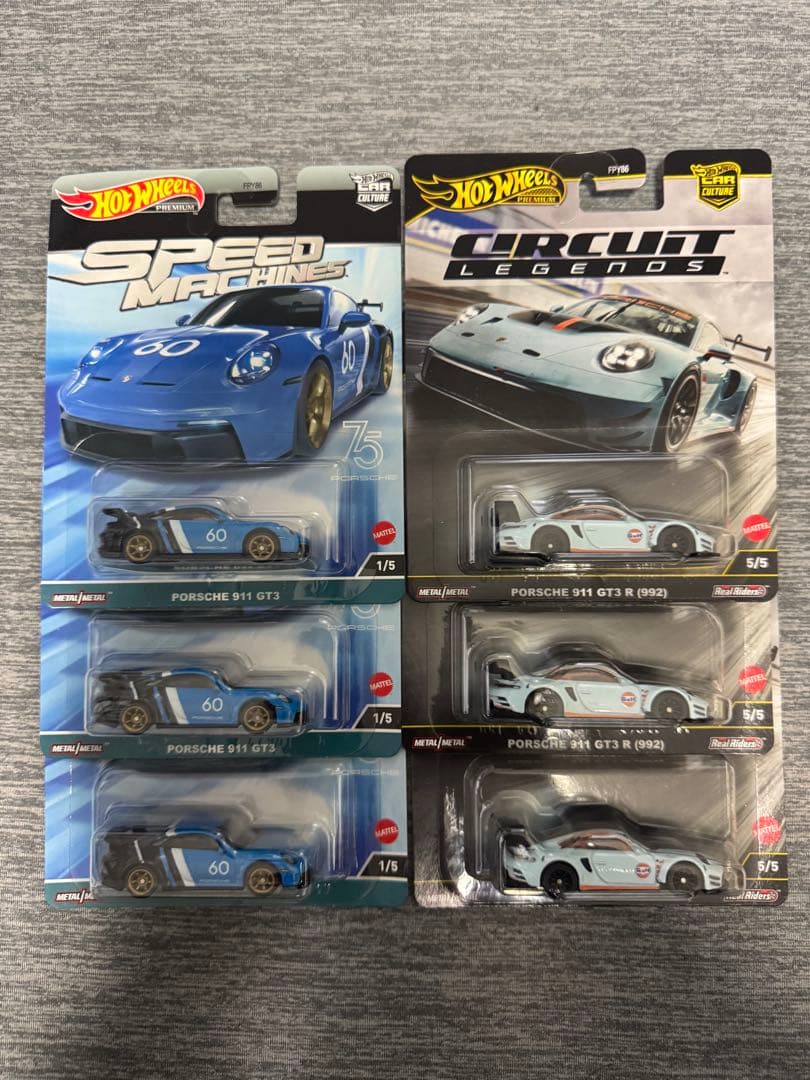 ホットウィール サーキットレジェンズ ポルシェ 911 GT3 R 6個セット