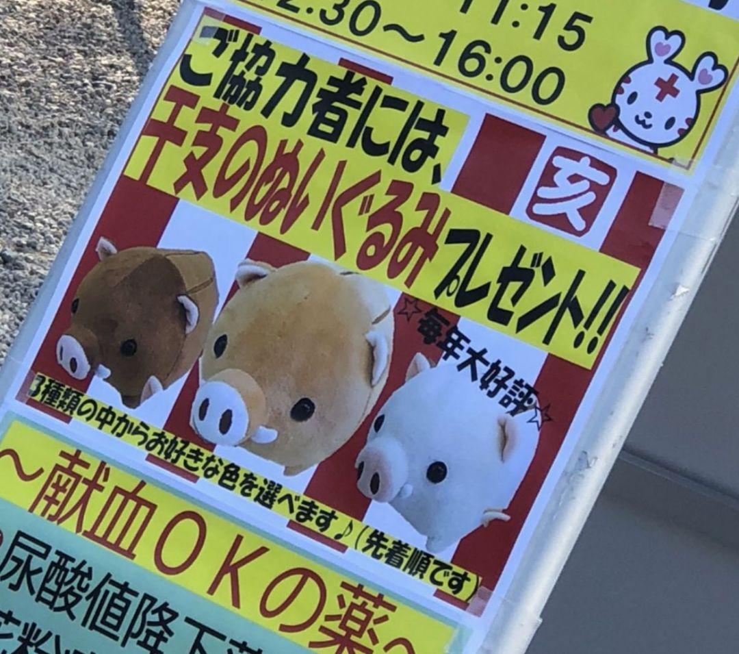 廃盤レア 干支 ぬいぐるみ ４個セット 献血