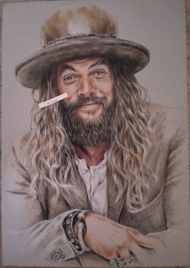 色鉛筆　人物画　原画