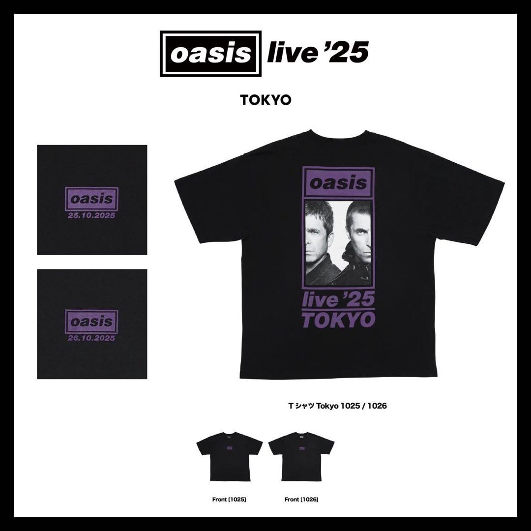 oasis 会場限定ライブTシャツ 江戸紫 Mサイズ1025日付