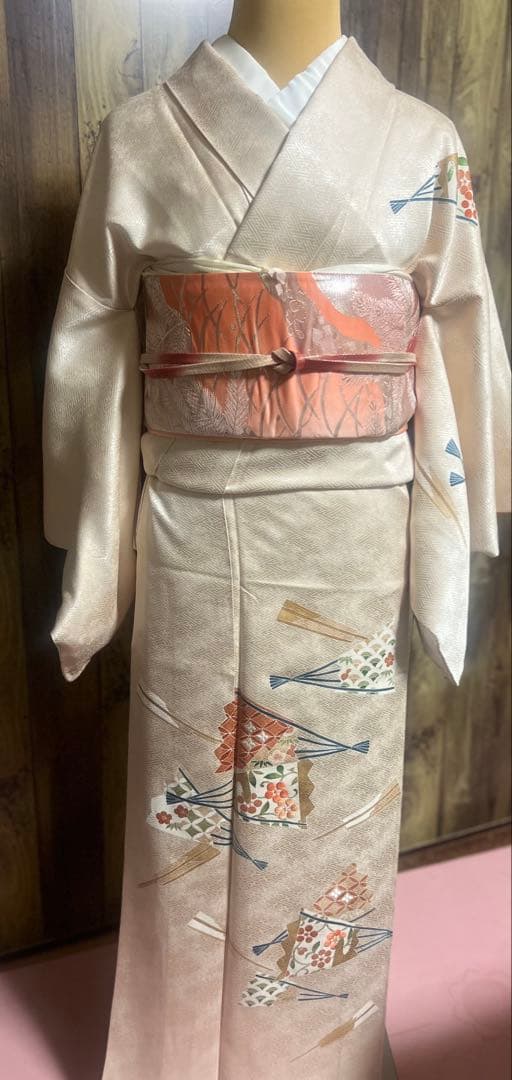 付下げ　4点フルセット　卒業式　入学式　七五三　結婚式　お宮参り　夕焼けベージュ