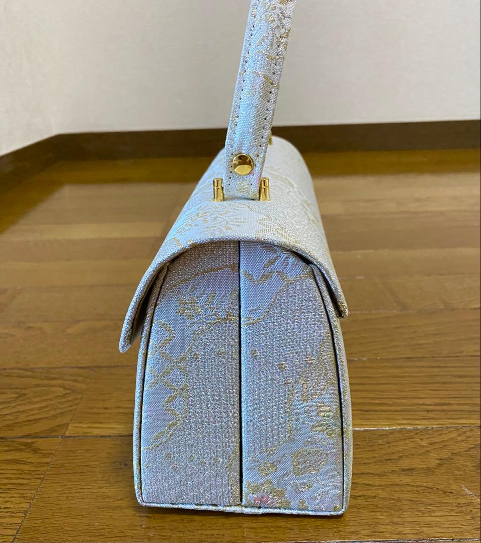 花柄和装用バッグと白色下駄セット