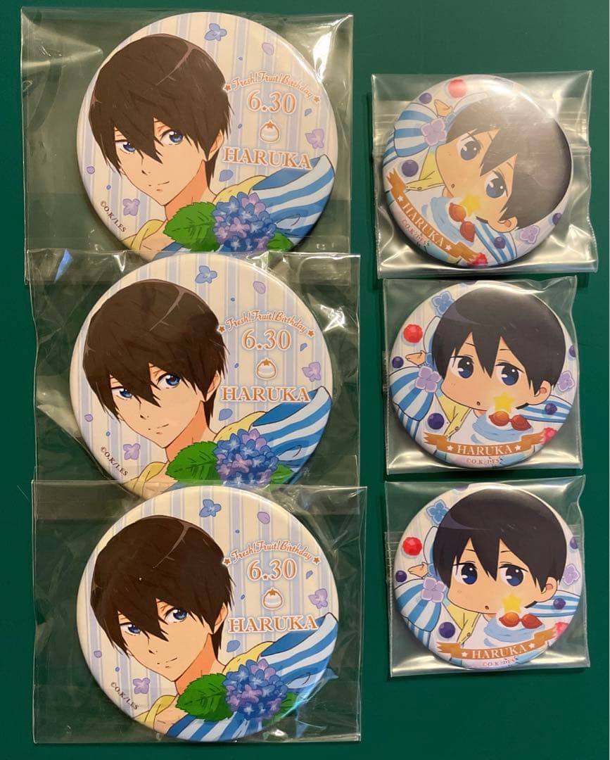 Free! birthday バースデー 缶バッジセット 七瀬遙