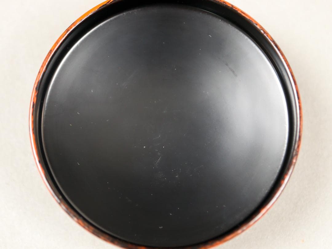 青紫園造 根来塗 箸洗 5客 吸物椀 共箱 未使用