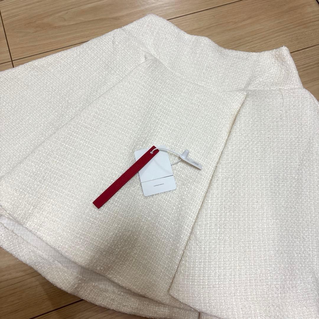 スカート theredthread S tweed flare skirt