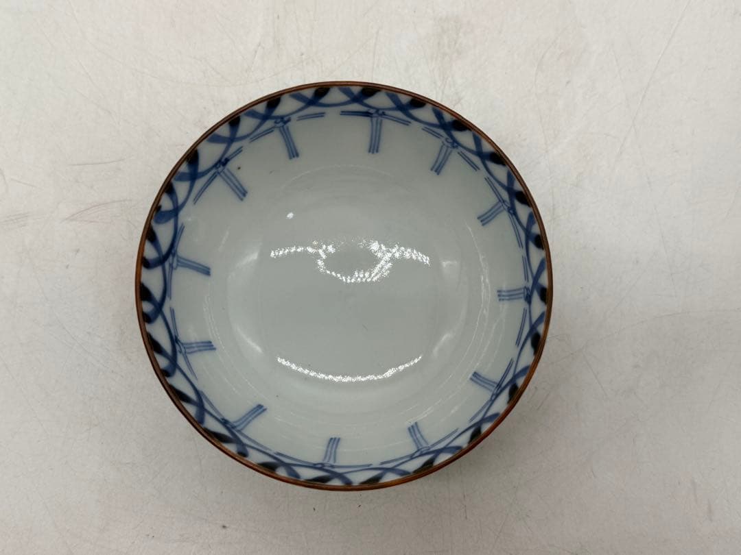 中国　清時代　道光庚子年製　染付蓋茶碗ペア　送料込み251130