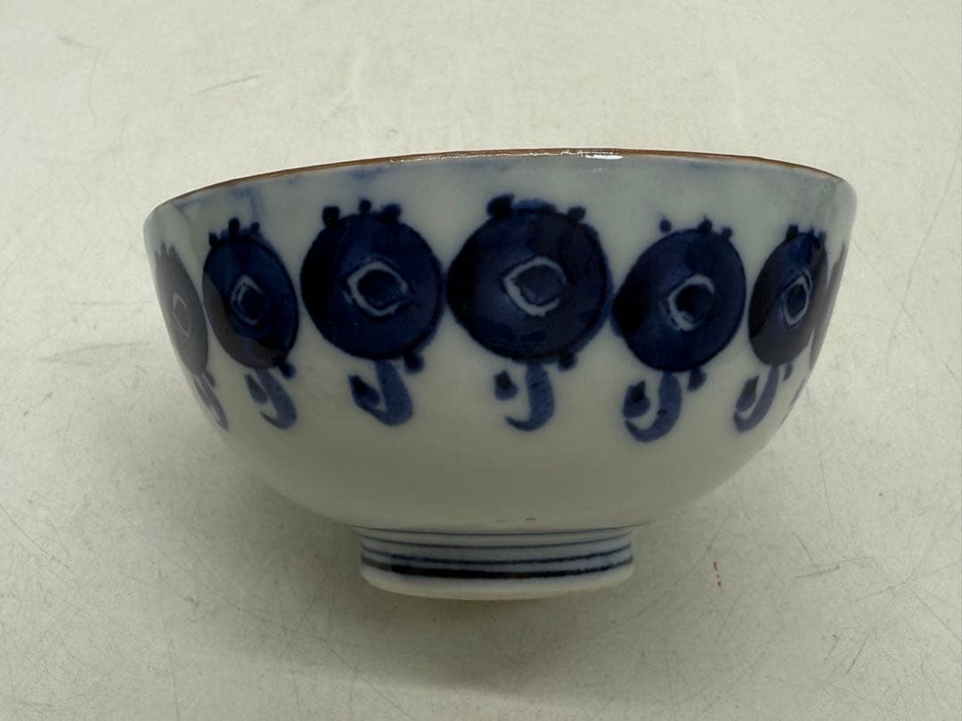 中国　清時代　道光庚子年製　染付蓋茶碗ペア　送料込み251130