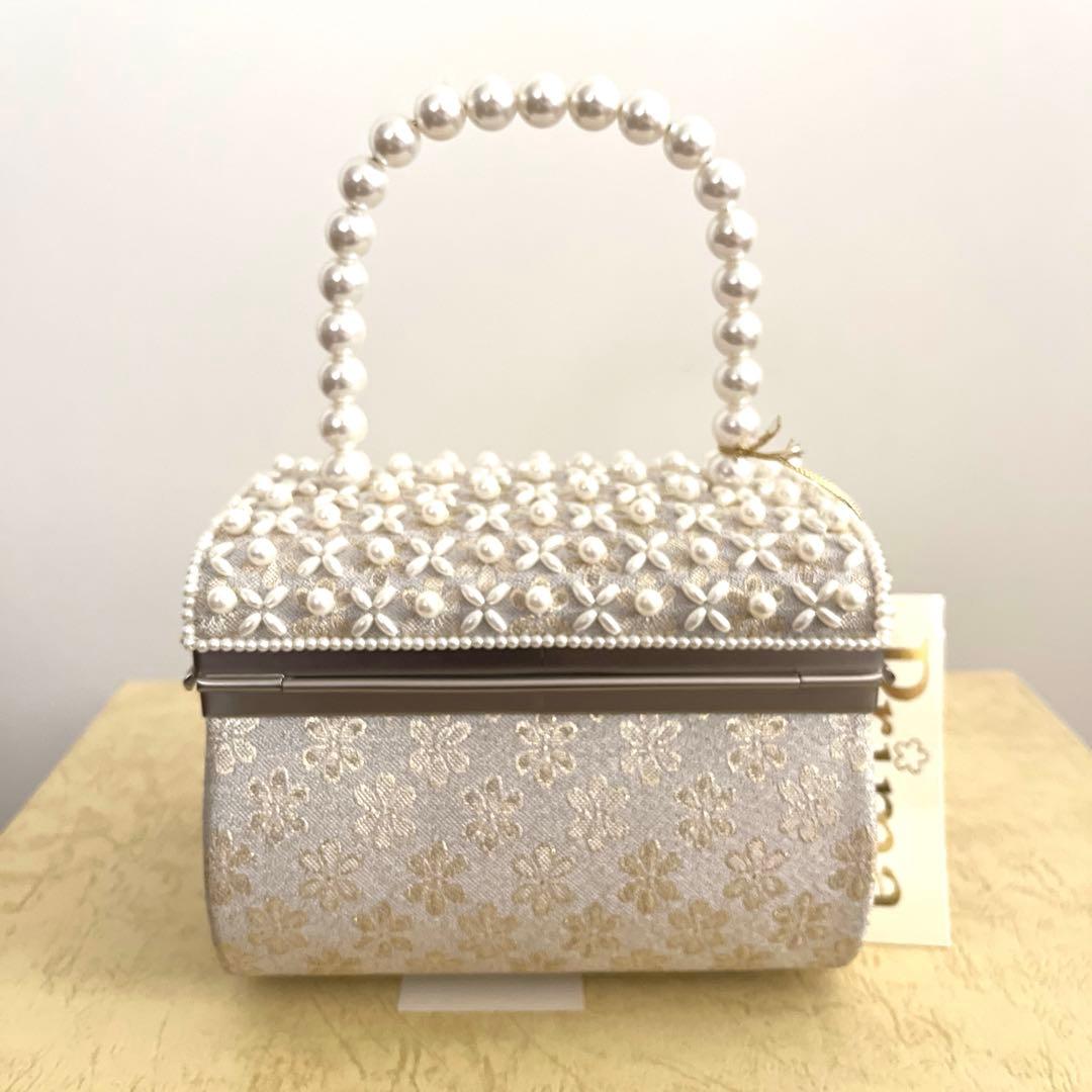 Prima 和装　パール　ハンドバッグ　草履　セット