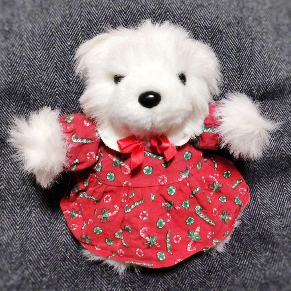 SANTA BEAR シロクマ 白熊 ぬいぐるみ 赤衣装 ヴィンテージ 非売品