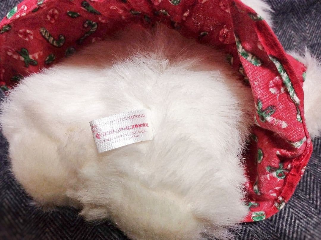 SANTA BEAR シロクマ 白熊 ぬいぐるみ 赤衣装 ヴィンテージ 非売品