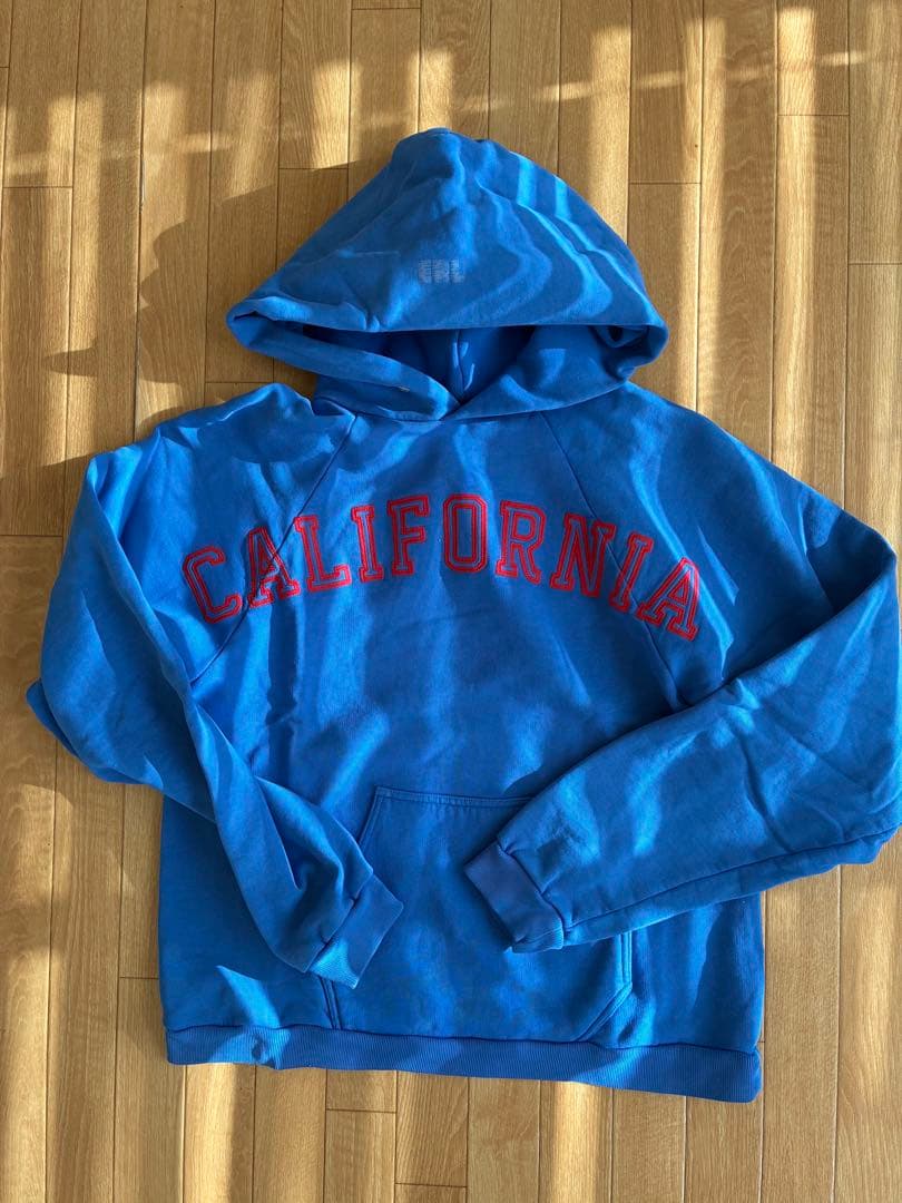ERL カリフォルニア ロゴ パーカー S 青
