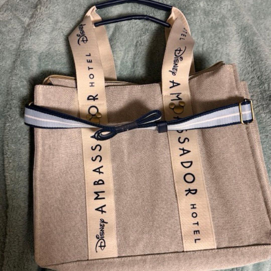 未使用新品タグ付きディズニーアンバサダーホテルトートバッグ宿泊者限定