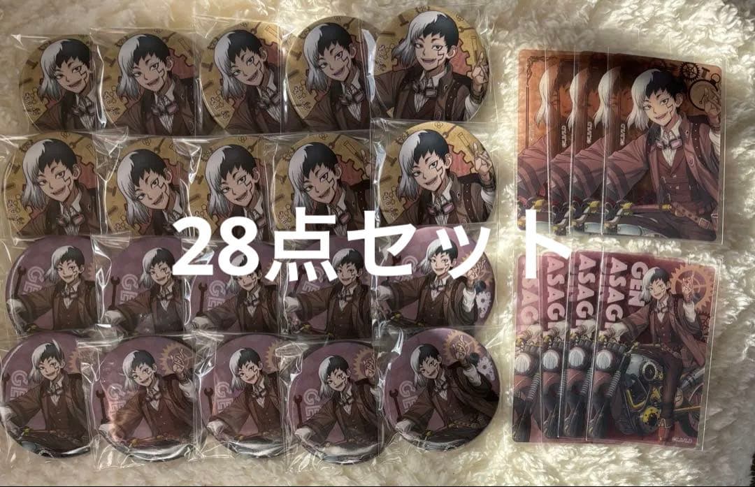 Dr.STONE クリアカード 缶バッジ ツーリングver. あさぎりゲン