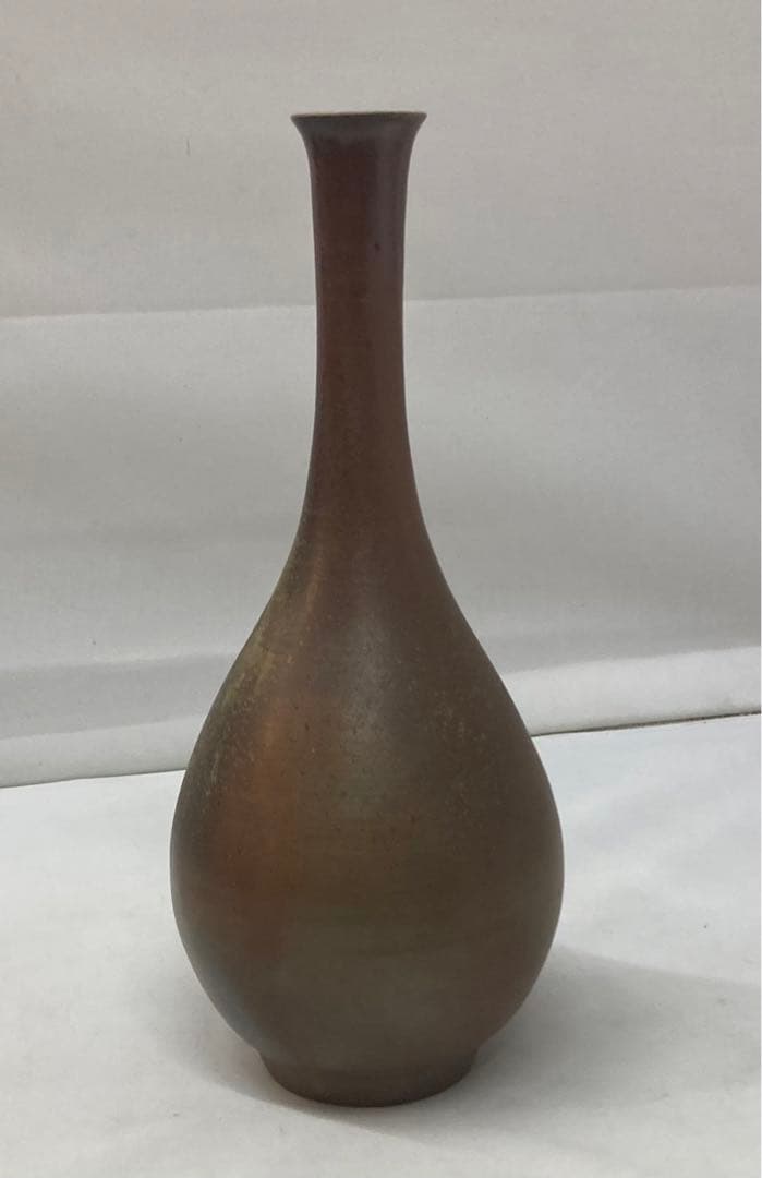 B143  備前花入・砥部白水茶碗・織部蓋置　茶道具3点セット　各共箱