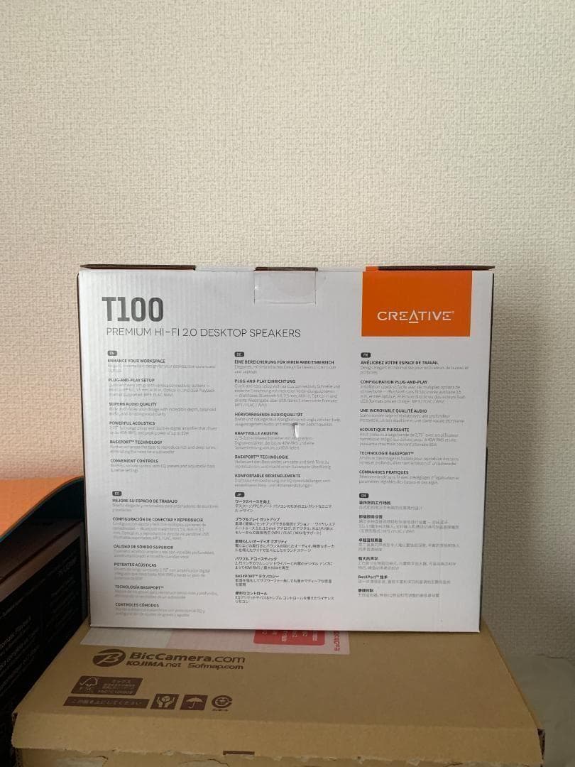 新品・未開封）Creative T100 ワイアレス スピーカー リモコン付き