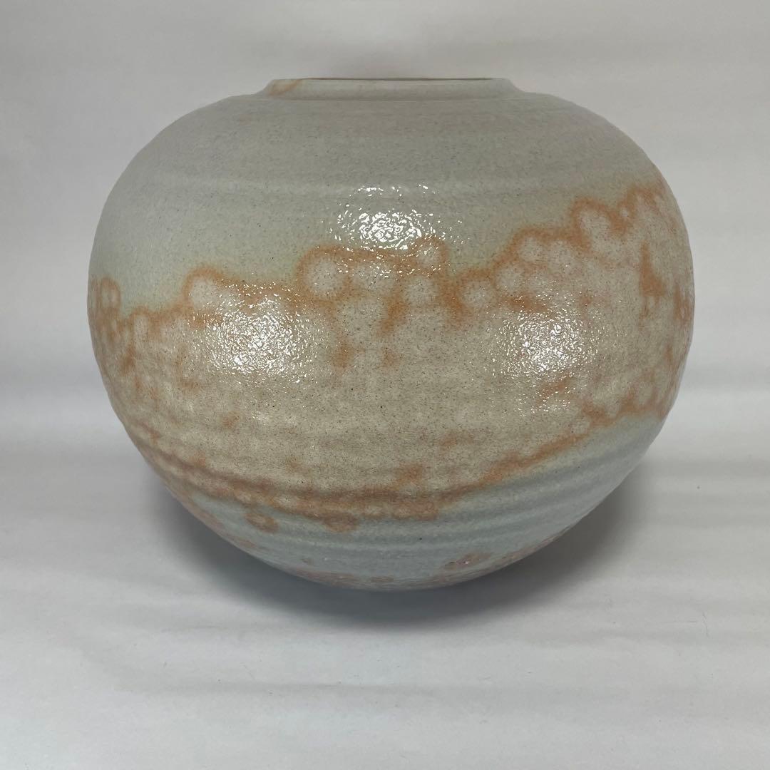 萩焼　大壺　椿秀窯　大賀和幸　木箱入り　未使用　花瓶　壺