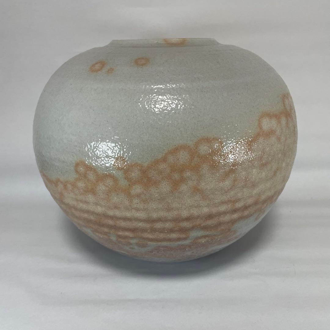 萩焼　大壺　椿秀窯　大賀和幸　木箱入り　未使用　花瓶　壺