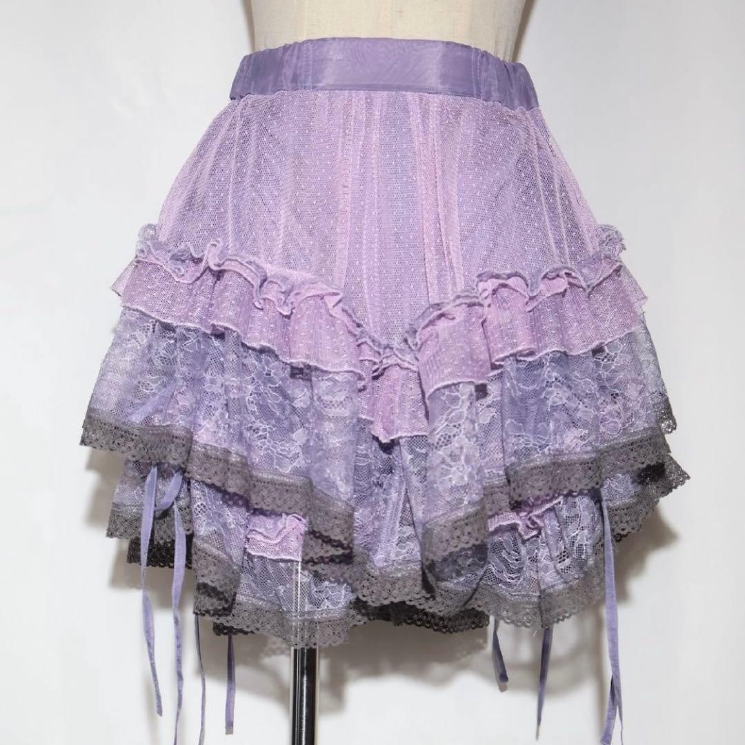 rurumu: レースキュロット shirring fril shorts