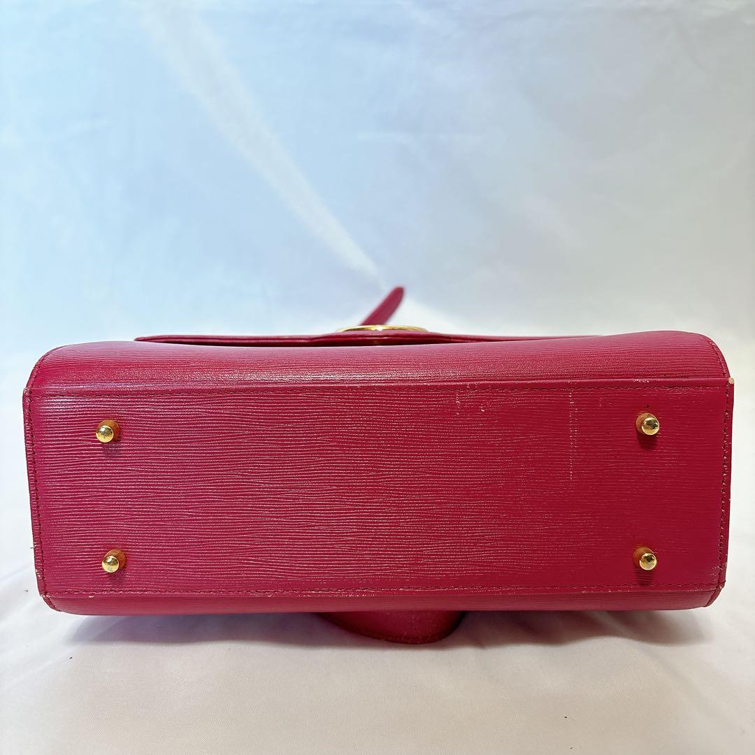 【希少】ハナエモリ レザー ピンク ゴールド 2way ショルダー フォーマル