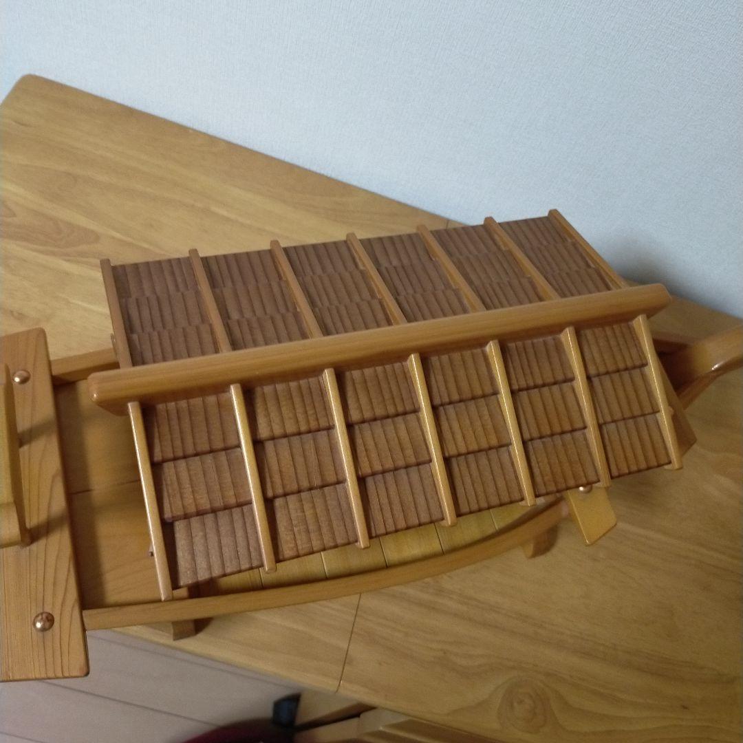 【美品】屋形船　木工職人　手仕事　木工細工　舟盛り