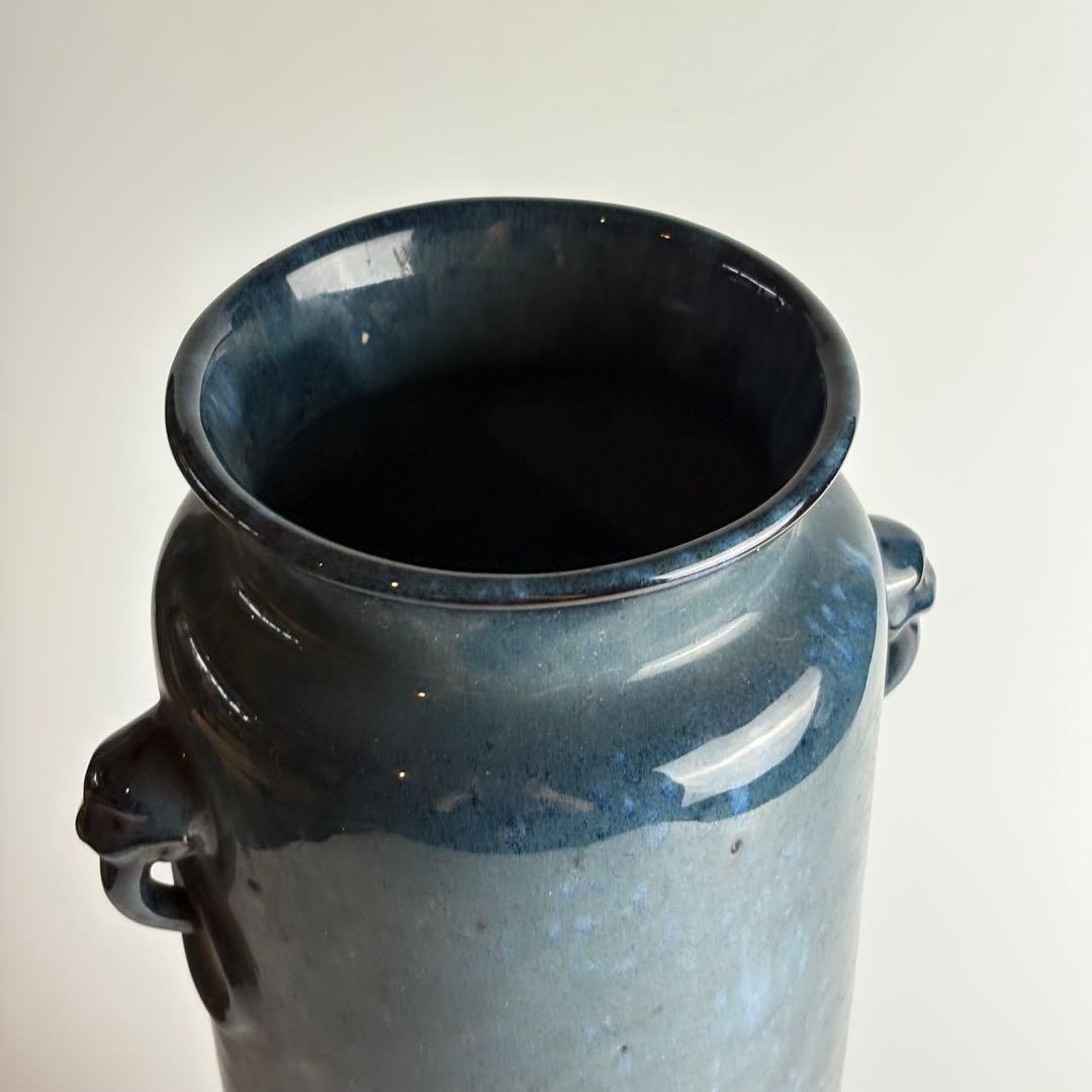 秘色窯造 海鼠釉 花瓶 花入 青磁