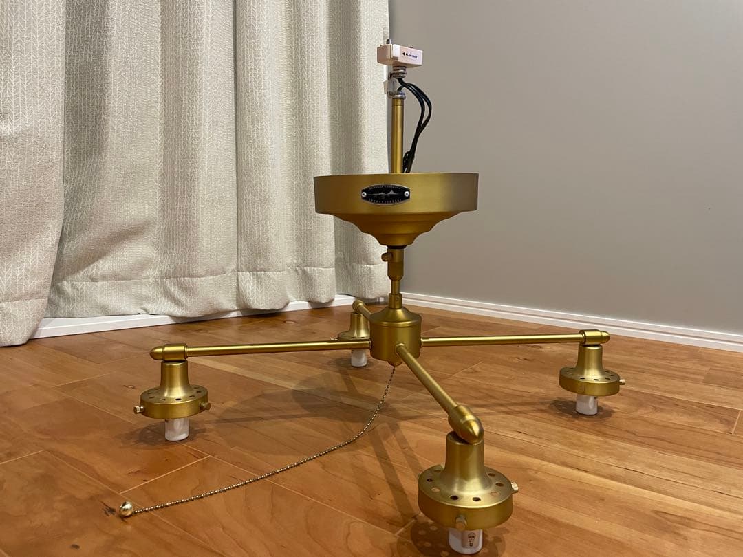 unico　MOON CROSS LAMP 4灯シーリングライト ゴールド