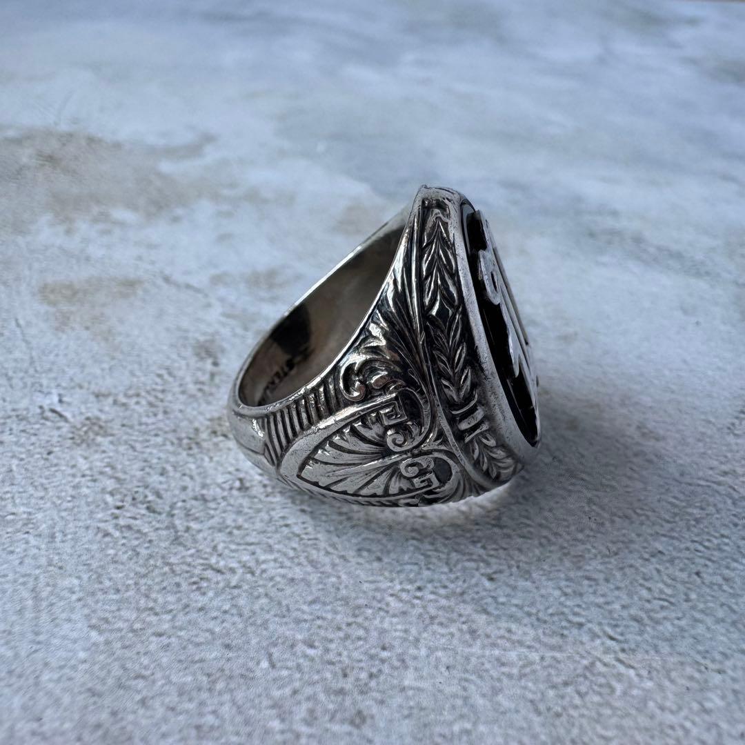 ヴィンテージ オールドイングリッシュリング シルバー925 11号 USA製