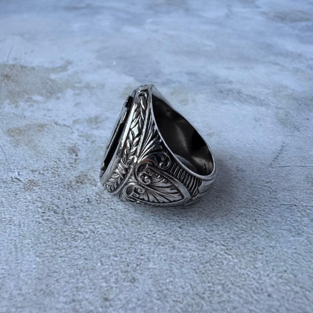 ヴィンテージ オールドイングリッシュリング シルバー925 11号 USA製