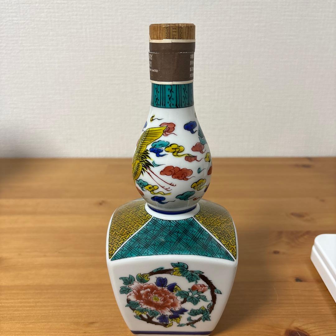 サントリー ウイスキースペシャルボトルコレクション 瓢型瑞鶴草花丸文 九谷焼❷
