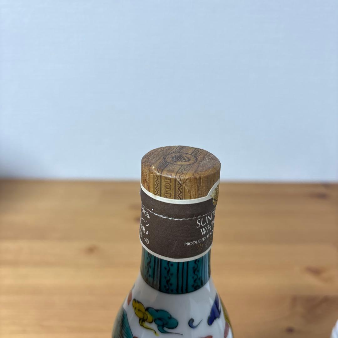 サントリー ウイスキースペシャルボトルコレクション 瓢型瑞鶴草花丸文 九谷焼❷