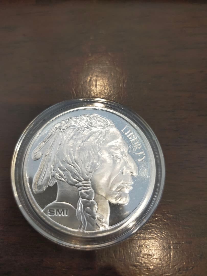 バッファロー　インディアン　セキュリティID 純銀1オンス　銀貨