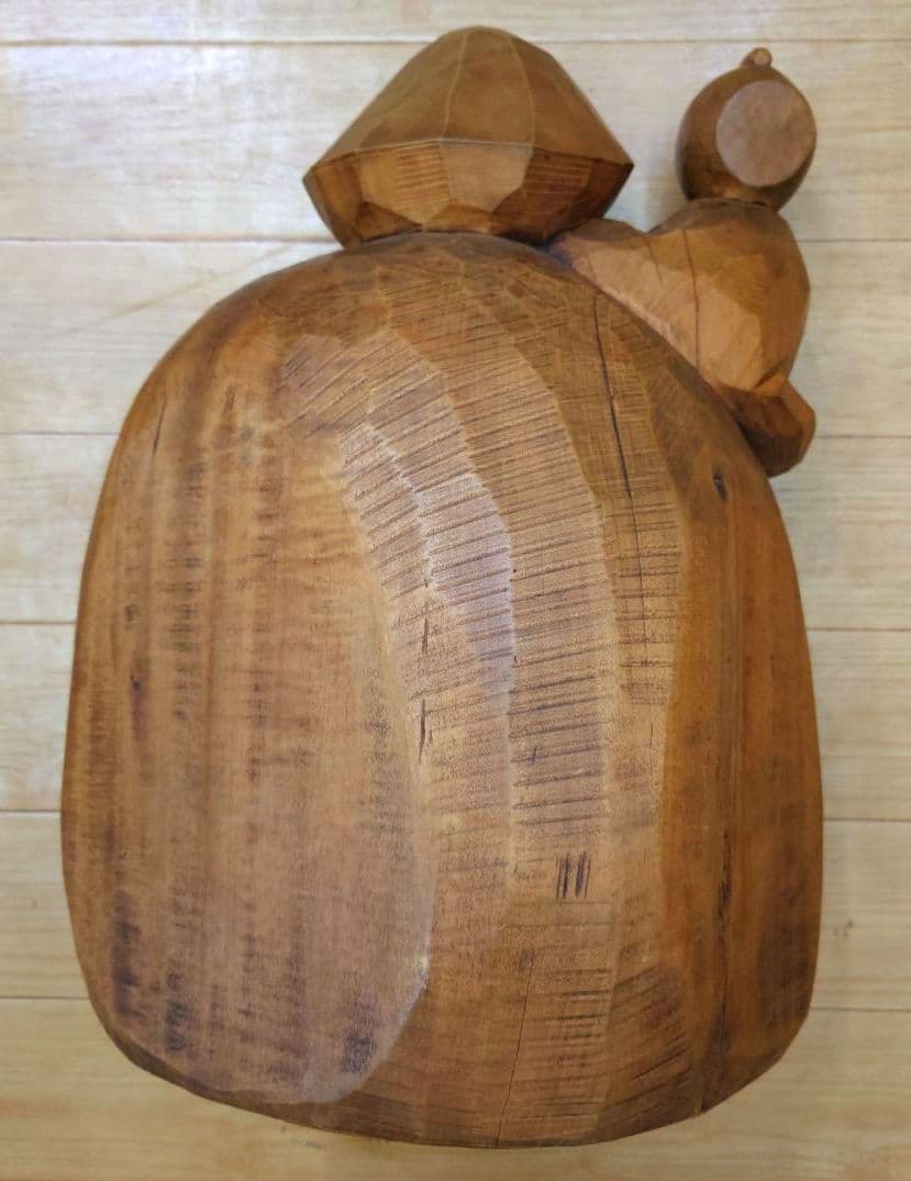 新春特価◆大黒様木彫大黒天像◆製作者在銘刻印有り◆高さ約41cm重量約7.5kg