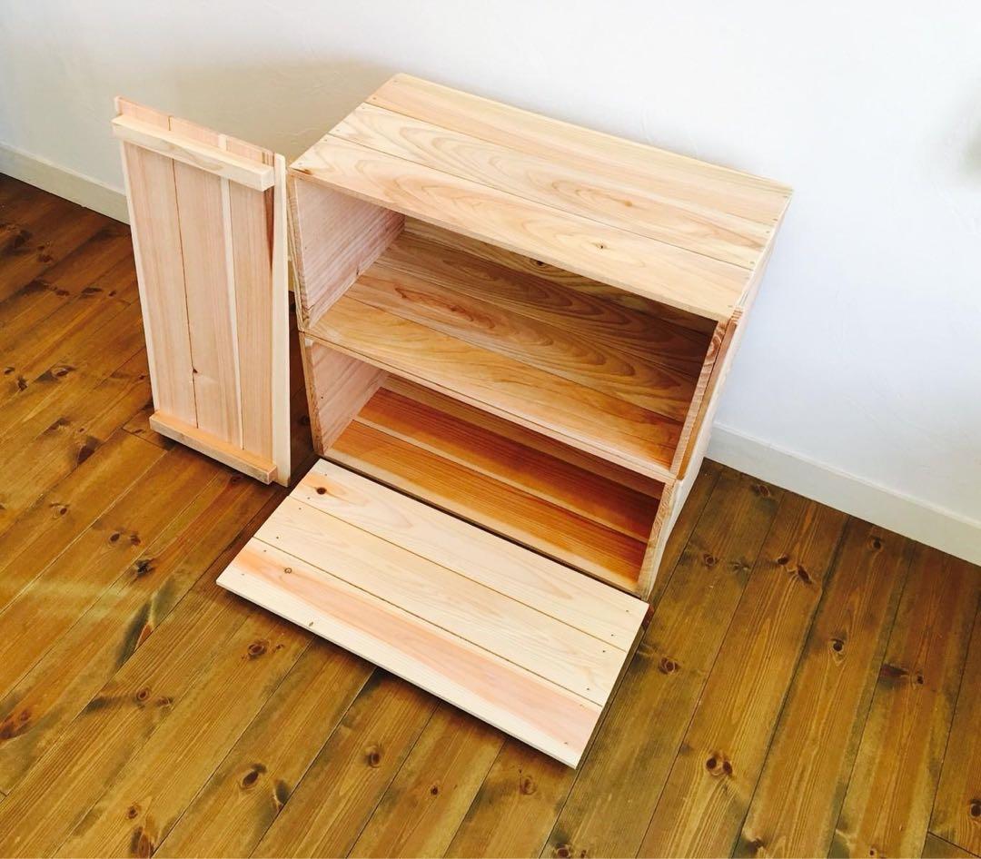 ぽの木 蓋付 通常 りんご箱 5箱