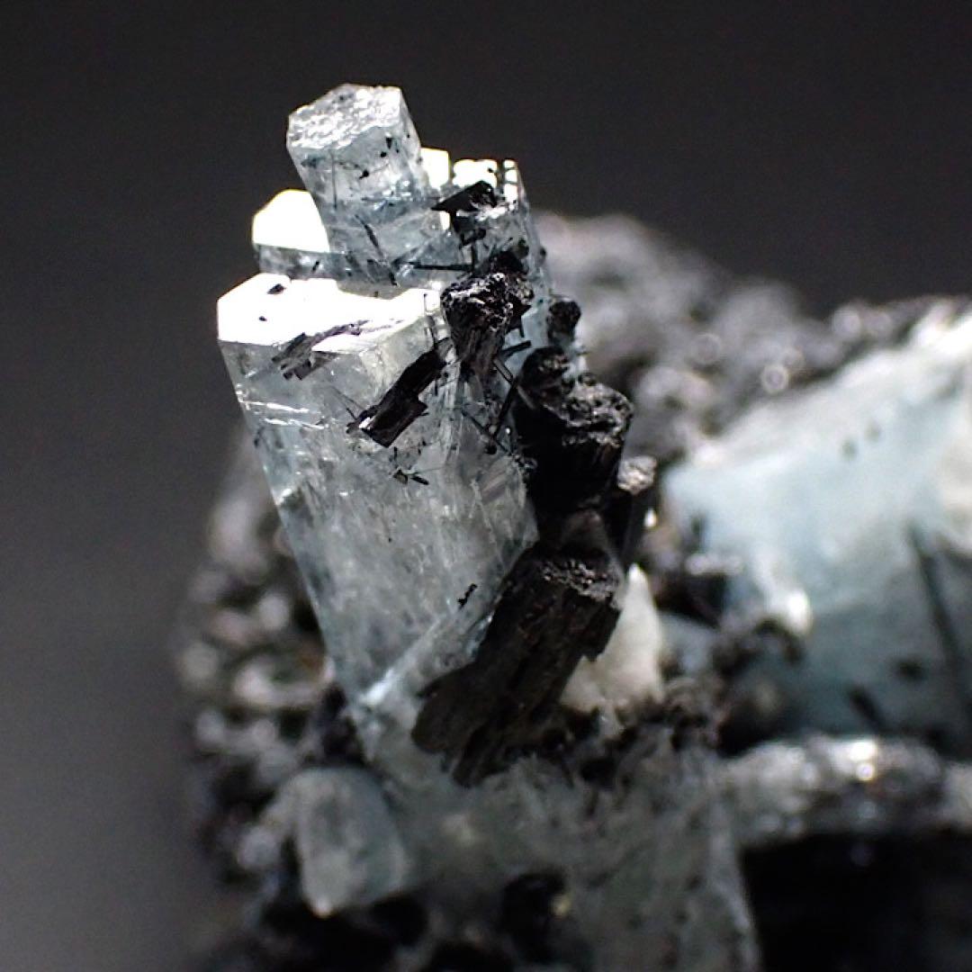 【ナミビア/エロンゴ産】アクアマリン＆ブラックトルマリン(ショール)