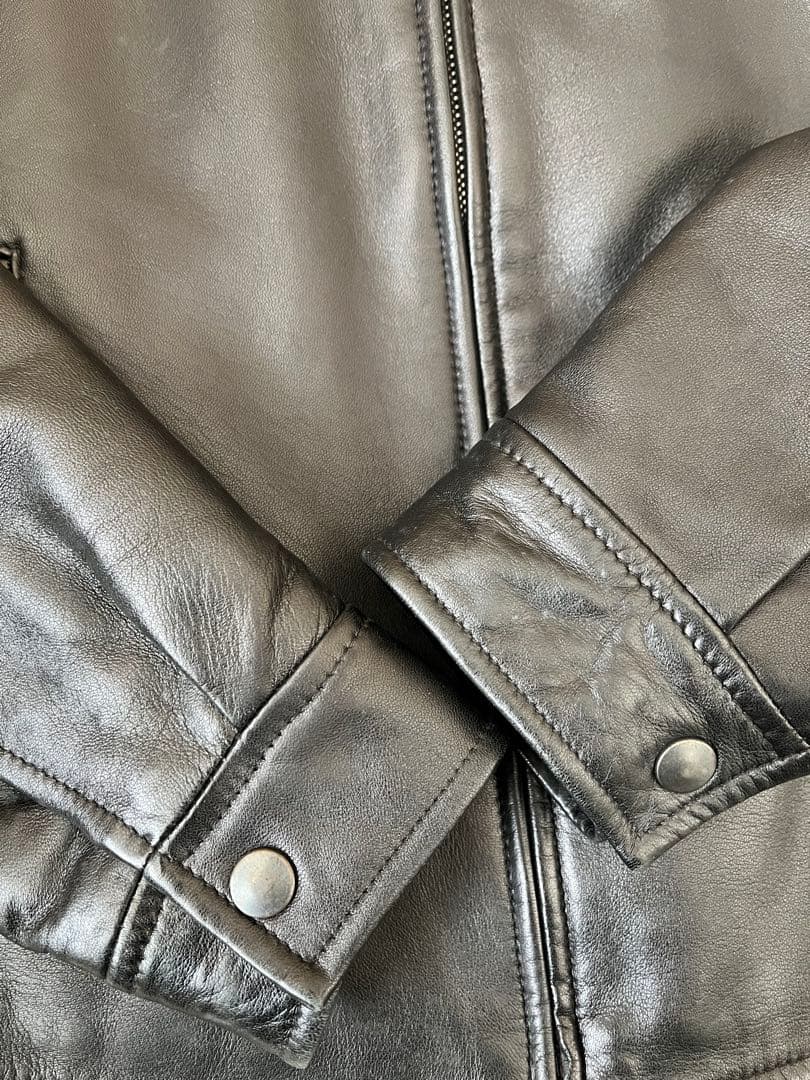 バーニーズニューヨーク　シングルライダース レザージャケット　ラムレザー