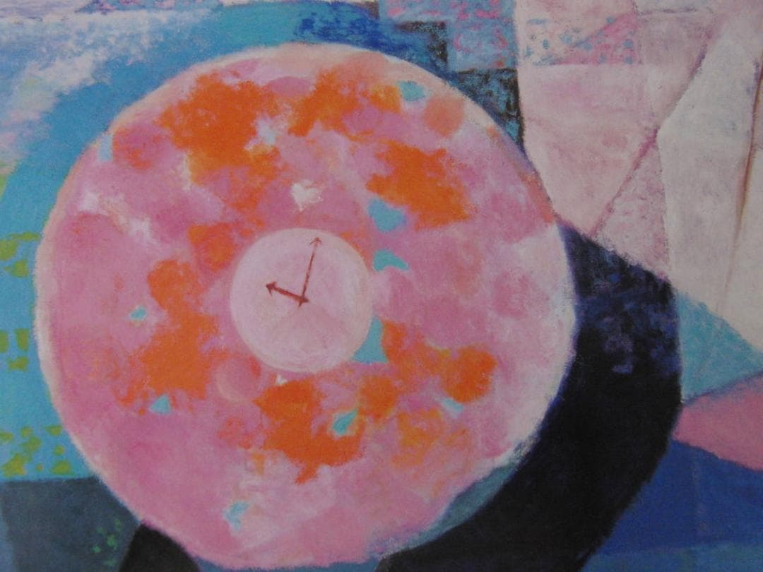 北村綱義、【花時計-2001-】、希少な額装用画集より、新品額装付