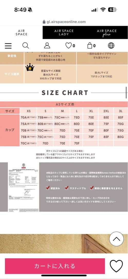 AIR SPACE チェックビキニセット
