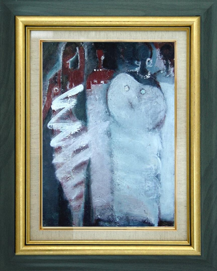 油絵 インテリア 絵画　 額付き（白） F4-72023 人物　私の愛しい女たち