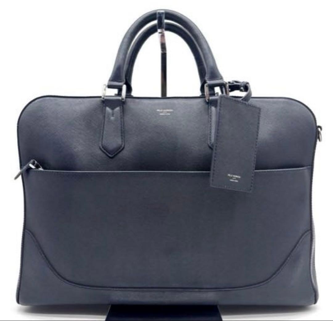 【PELLE MORBIDA】ビジネスバッグ キャピターノ ネイビー