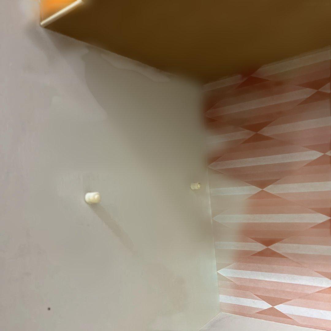 昭和レトロ　レトロポップ　飾り棚　ショーケース　オレンジ　古家具　インテリア