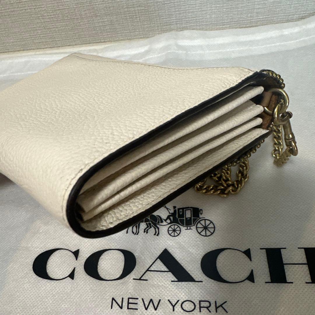 COACH コーチ ウィズ ビーズ タビー チェーンウォレット バッグ