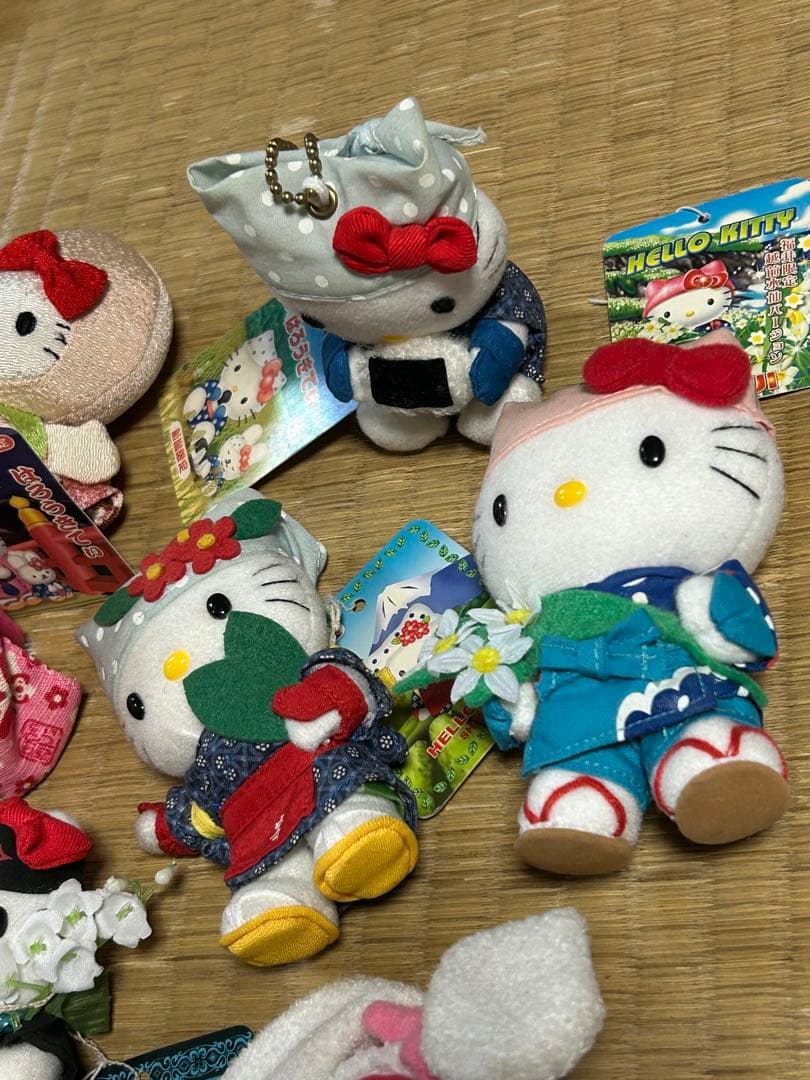 ハローキティ ご当地 限定 ぬいぐるみ 桃 お茶 8体セット