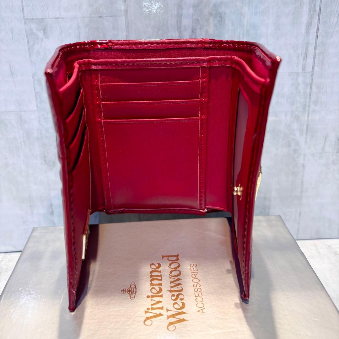 Vivienne Westwood 3つ折り財布 / レッド/ゴールド金具付き