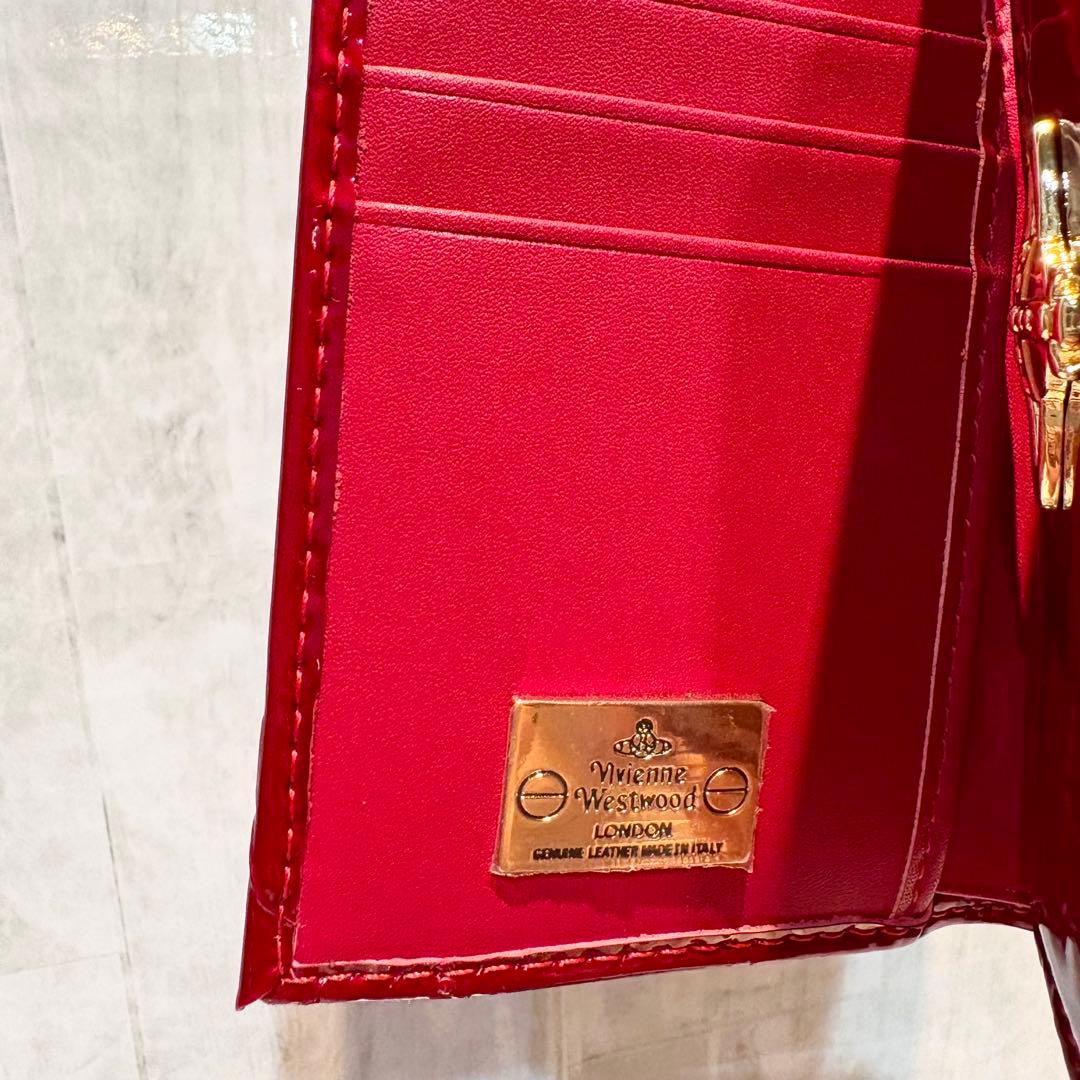 Vivienne Westwood 3つ折り財布 / レッド/ゴールド金具付き