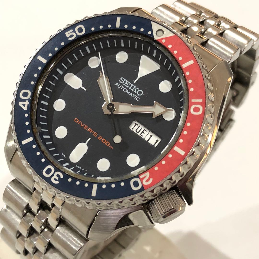 セイコー ダイバー ネイビーボーイ SKX009 メンズ　自動巻き腕時計