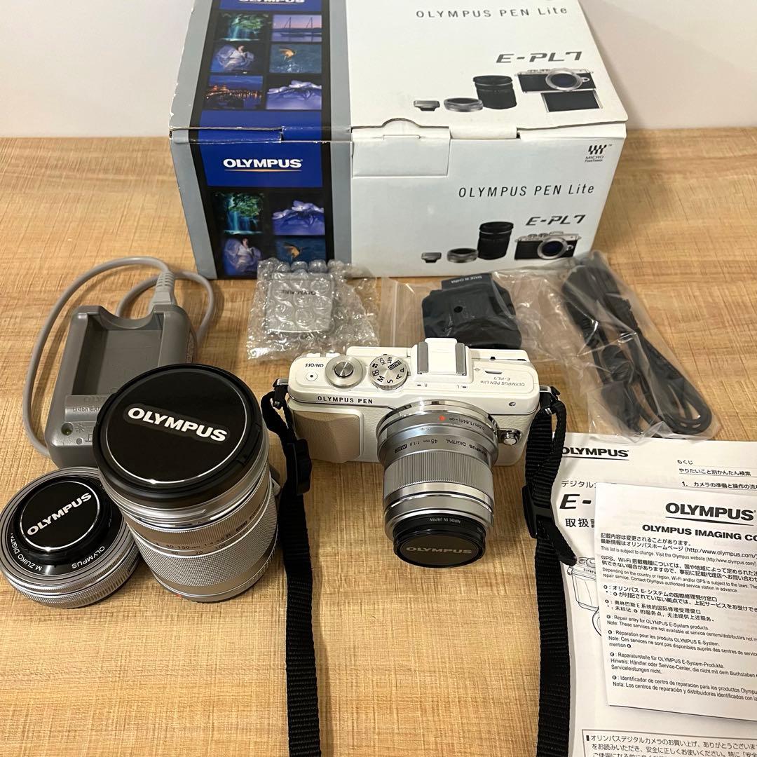 OLYMPUS PEN E-PL7 ホワイト レンズ3本セット✨